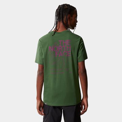 Tricko The North Face Mountain Outline Panske Zelene | ELM-095174