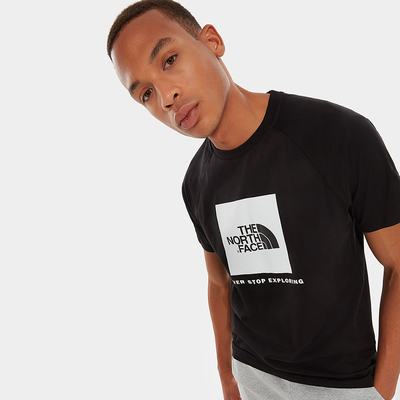Tricko The North Face Raglan Redbox Panske Čierne Biele | AVX-143726