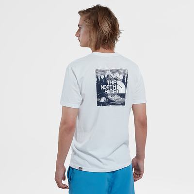 Tricko The North Face Redbox Celebration Panske Biele Námornícka Modrá | HSK-054628