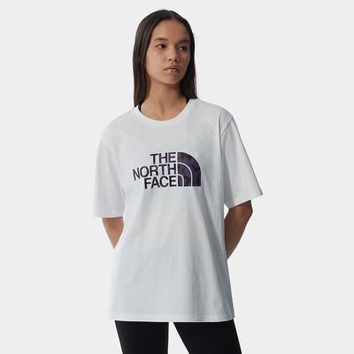 Tricko The North Face Relaxed Easy Damske Biele Nachový Leopardie | XWD-872549