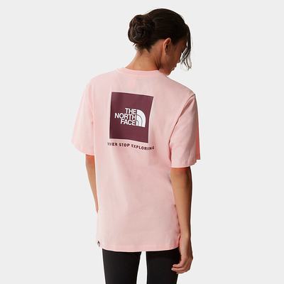 Tricko The North Face Relaxed Redbox Damske Ruzove | IOQ-597204