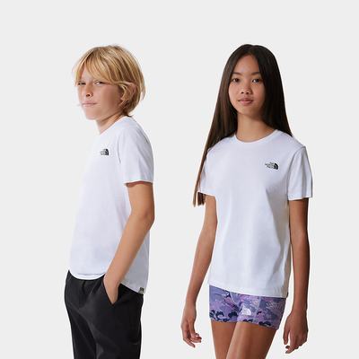 Tricko The North Face SIMPLE DOME Chlapcenske Biele Čierne | OLA-897543
