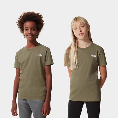 Tricko The North Face SIMPLE DOME Chlapcenske Olivovo Zelená Zelene Biele | RPF-129064