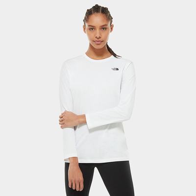 Tricko The North Face Simple Dome Long-Sleeve Damske Biele | CGN-069738