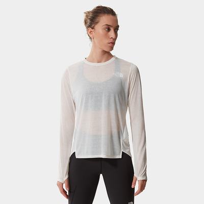 Tricko The North Face UP WITH THE SUN LONG-SLEEVE Damske Biele | HXR-871309