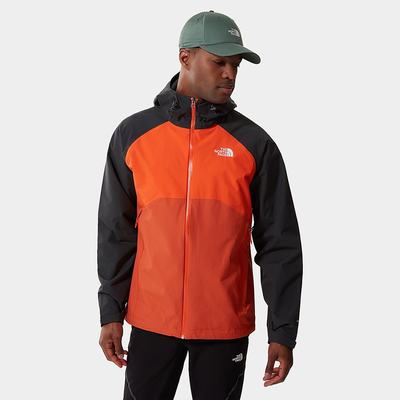 Ľahké Bundy The North Face Stratos S Kapucňou Panske Červené Oranžové Siva | BCT-486293